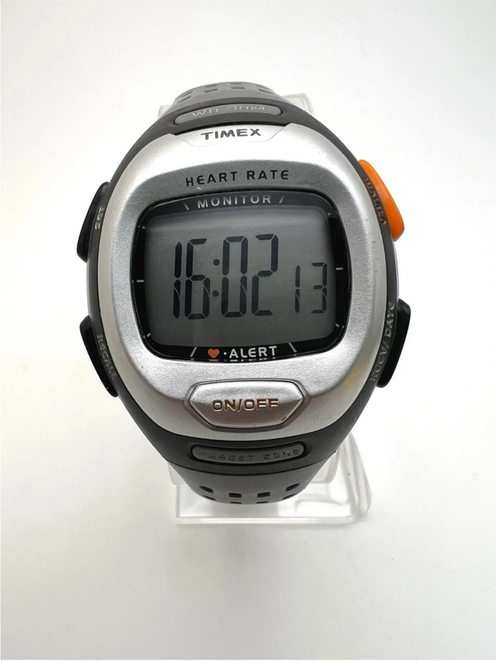 Timex Digital Heart Rate Sports Watch - Black, Silver & Orange
